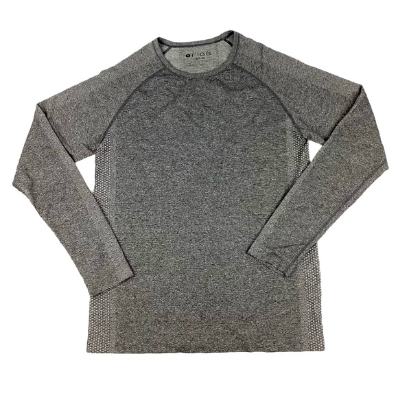Figs Tops Figs Underscrub Salta Long Sleeve Shirt In Grey Graphite